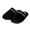 Jessica Simpson Women's Indoor/Outdoor Plush Bejeweled Slip-On Scuff Slippers - 4 of 4