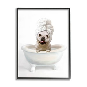 Stupell Industries Bathroom Relaxation House Pet Terrier Claw Bath Design - 1 of 4