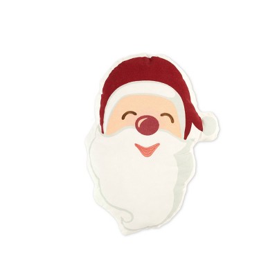 13"x20" Oversize Santa Smile Christmas Novelty Throw Pillow - Lush Décor: Festive Bedroom Accent, Removable Microfiber Cover