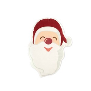 13"x20" Oversize Santa Smile Christmas Novelty Throw Pillow - Lush Décor: Festive Bedroom Accent, Removable Microfiber Cover - 1 of 4