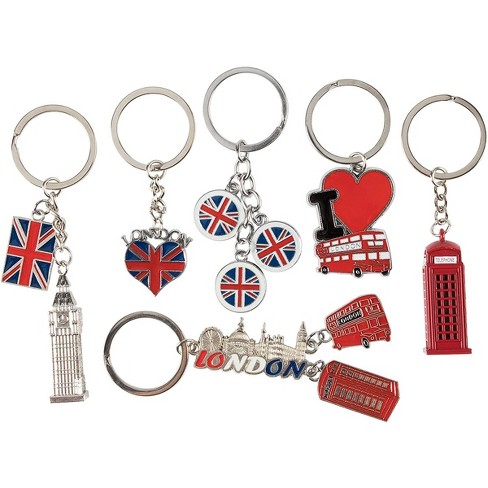Juvale 6 Pack London Keychains, British Souvenir Gifts, Uk Flag ...