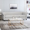 Traditional Chesterfield Style 3-Seater Sofa with Deep Tufting & Plush Upholstery for Living Room - 2 of 4