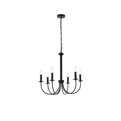 Elegant Lighting Brielle 6 lights pendant in black