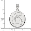 Black Bow Jewelry 14k White Gold Michigan State Spartans NCAA Large Pendant - 2 of 3