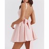 Coolmee Women's Summer Sleeveless Square Neck Tank Dress Casual Tie Back A-Line Ruffle Mini Dresses - 4 of 4