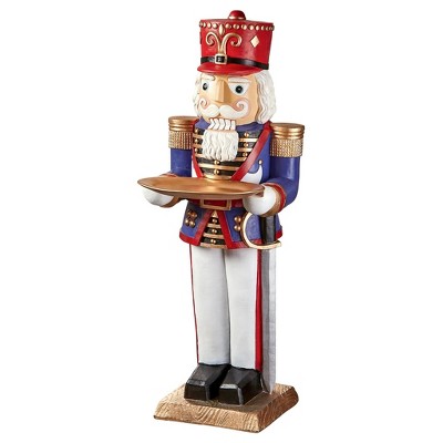 Design Toscano Nutcracker Soldier Butler Holiday Pedestal Table