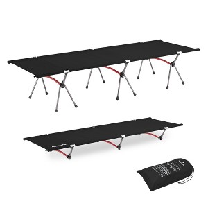 Naturehike ArmyWild Folding Camping Cot, Height Adjustable Ultralight Backpacking Cot, Portable Camping Bed for Camping Hiking Travel Home - 1 of 4