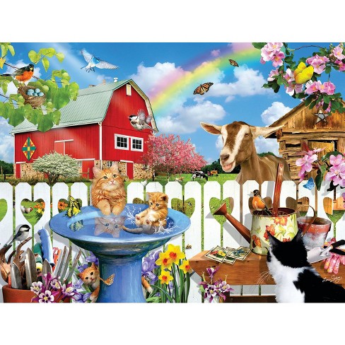 Sunsout Spring Bird Bath 300 Pc Jigsaw Puzzle 34779 : Target