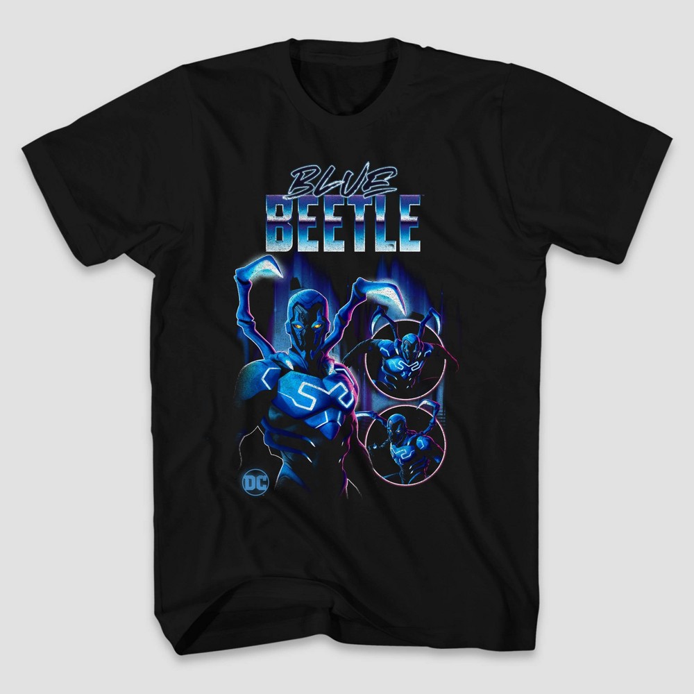 Men's DC Comics Blue Beetle Short Sleeve Graphic T-Shirt - Black size  XXL( pack 6) 