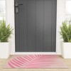 Daily Regina Designs Pink And Blush Palm Leaf 36" x 24" Welcome Mat - Society6 - 2 of 3