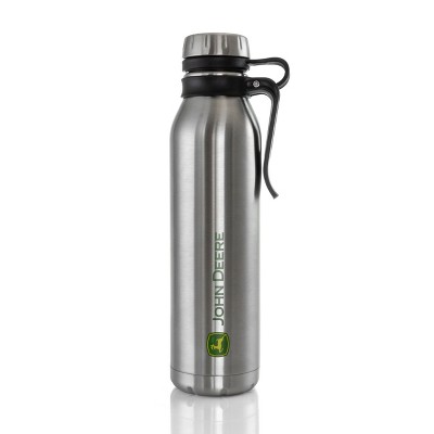 John Deere 25.5 Ounce Stainless Steel Thermal Bottle with Cap and Carry Loop