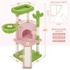 Yaheetech 42″ Height Cactus Cat Tree with Platform, Condo, Basket, Scratching Posts, Board & Hanging Ball - 3 of 4
