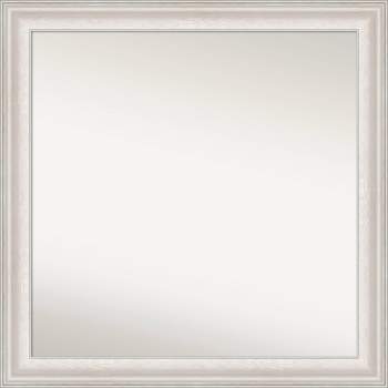 31" x 31" Non-Beveled Trio White Wash Silver Wall Mirror - Amanti Art