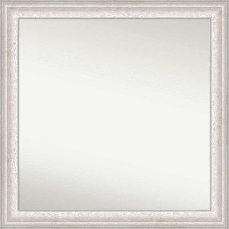31&#34; x 31&#34; Non-Beveled Trio White Wash Silver Wall Mirror - Amanti Art, 1 of 9