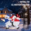 SEVOBAL Inflatable Decorations 2PCS Running Snowman Christmas Decorations 2D Holiday Decor for Xmas Outdoor Indoor Decor, White, 55.1"*10.6"*35.4" - 3 of 4