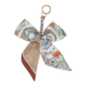Unique Bargains Long Scarf Ribbon Bow Handbag Charm 1 Pc - 1 of 4