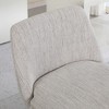 SKRAN 360° Swivel Upholstered Barstools Set of 2 With Elegant Curved Back, Upholstered Seat For Kitchen Island and Pub - 3 of 4