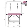 VisioGear 36" Folding Dog Pet Grooming Table with Adjustable Arm and Clamps, Pet Dog Cat Grooming Table, Pink, 36"*23.6"*65.5" - 3 of 4