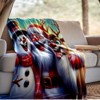 Lomsoe Cute Christmas Santa Claus Print Flannel Blanket - All Seasons Soft and Warm Throw Blanket for Bed, Napping, Camping, Travel, Office - 4 of 4