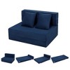 Folding Sofa Mattress, Convertible Memory Foam Sofa Bed with Pillow, Foldable Sleeper Chair Futon Floor Couch Guest Bed, Twin Size - 4 of 4