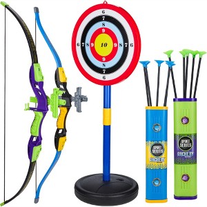 Kids Bow and Arrow Set - Outdoor Toy with Target, Safe Suction Cup Arrows - 1 of 4