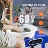 VEVOR Pottery Wheel, 10in Ceramic Wheel Forming Machine, Foot Pedal ABS Detachable Basin, 60-300RPM Adjustable Speed Manual LCD Panel, Blue - 3 of 4