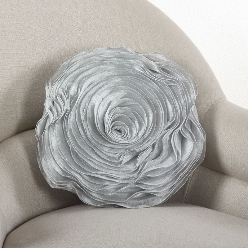 Saro Lifestyle Rose Design Throw Pillow, 1 of 3