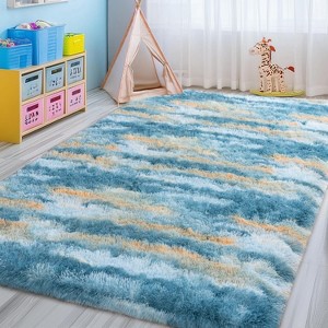 Area Rugs for Living Room Bedroom, Non-Slip Fluffy Soft Shag Carpet for Kids Home Dorm Decor - 1 of 4