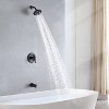 PROOX Single-Handle 6-Spray Tub and Shower Faucet in Matte Black (Valve Included) - 3 of 4