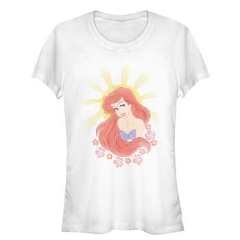 Juniors Womens The Little Mermaid Ariel Sun T-Shirt