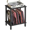 MOEPISY 2-Tier Record Player Stand Vinyl Record Turntable Stand with Storage up to 100 Albums, Black - 4 of 4
