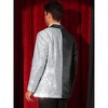 INSPIRE CHIC Men's Color Block Peak Lapel Wedding Sparkly Sequin Blazers - 3 of 4