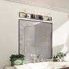 LNC Lapps 31.5-in 4-Lights Brushed Grey and Seeded Glass Farmhouse Vanity  Lights - 4 of 4