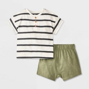 Baby Boys' Short Sleeve Top & Bottom Set - Cat & Jack™ - 1 of 4