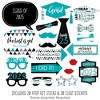 Big Dot of Happiness Teal 2025 Graduation Party Photo Booth Props Kit - 20 Count - 3 of 4
