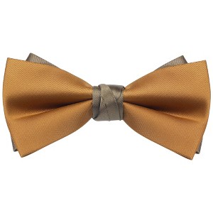 INSPIRE CHIC Men's Two Color Layered Adjustable Solid Color Bow Ties - 1 of 4