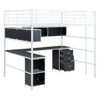 Full Size Metal Loft Bed with Bookcase, Desk and Drawers - ModernLuxe - 4 of 4