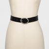 Women's Adjustable Jean Belt With Rounded Design Buckle