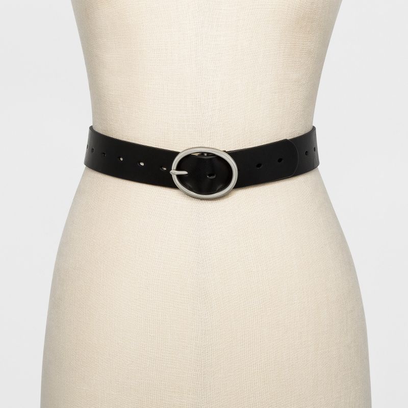 Women's Adjustable Jean Belt with Rounded Design Buckle - Universal Thread™, 2 of 3