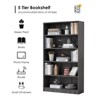 FURNIinspire Decorative Bookshelf 5 Shelf Office Bookcase, Modern Wood Bookshelf, Organizer For Living Room, Mahogany Gray, 11.6"*33"*59.8" - 4 of 4