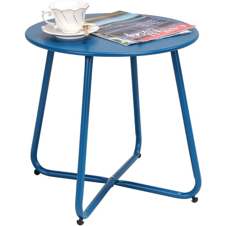 GRANDPATIO Designs Steel Patio Side Table, Weather Resistant Outdoor Round End Table, 6 of 7