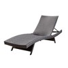 Wicker Patio Chaise Lounge with Adjustable Back, Poolside Sunbathing Chair with Foldable Legs, Waterproof Outdoor Chair -Christopher Knight Home - 4 of 4