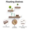 ChicFurnit Wall Shelf Set Floating Wood Shelves Invisible Brackets Hanging Shelf for Books Storage for Indoor Living Room, Maple, 23.62"*3.94"*1.57" - 4 of 4