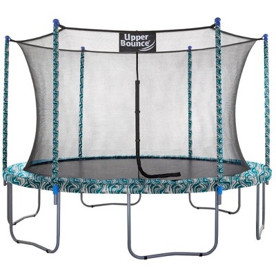 14' Blue Round Trampoline with Safety Enclosure System