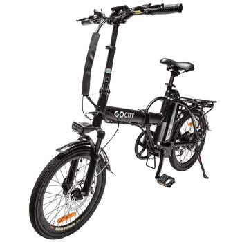 Go Power Bike 20" Go City Foldable Step Over Electric Bike - Black