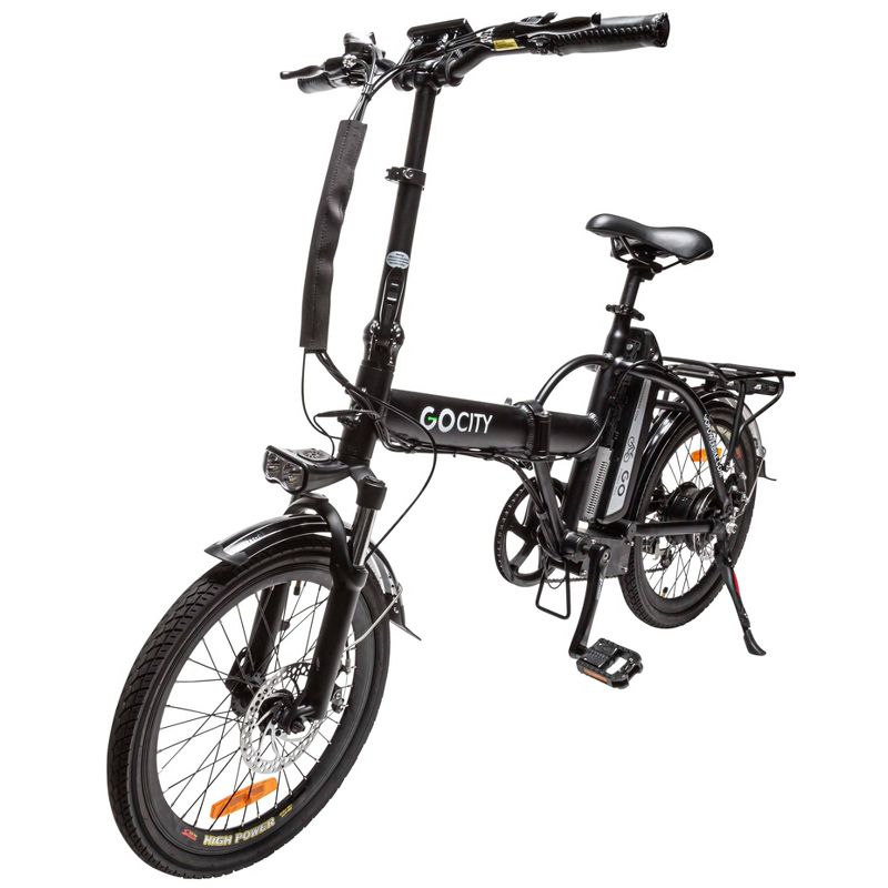Go Power Bike 20&#34; Go City Foldable Step Over Electric Bike - Black, 1 of 12