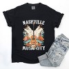 Nashville Music City Guitar Grunge - Womens Garment Dyed Tee - 3 of 3