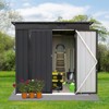Gulches Metal garden sheds 4ftx6ft outdoor storage sheds ,Tool Shed with All-Weather Design, black - 2 of 4