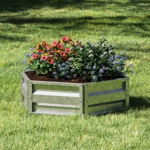 Raised Garden Bed Plant Holder Kit - Adjustable Galvanized Iron Planter Box for Growing Flowers, Vegetables, Fruits, and Herbs by Nature Spring - 1 of 4