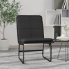 vidaXL Modern Lounge Chair, Durable Faux Leather Covering, Black, with Metal Frame, O-Shape Legs, Anti-Slip Protector, Upholstered Sloping Back - 2 of 4